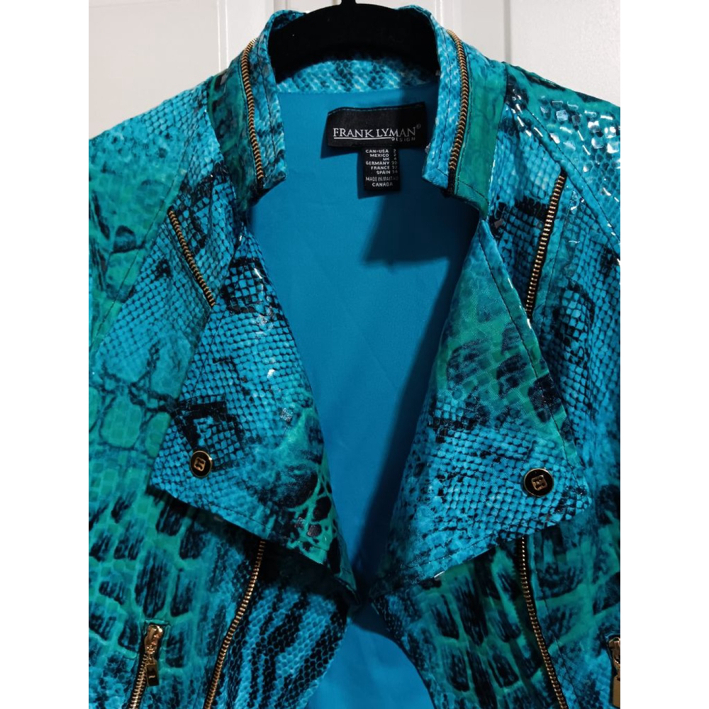 Frank Lyman Design Turquoise Python Snake Print O… - image 12
